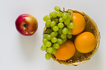 Fruits on a white background