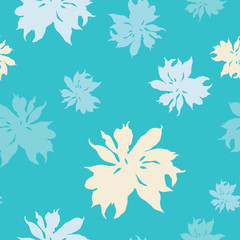 Fototapeta premium Seamless vector background with decorative flowers. Print. Cloth design, wallpaper.