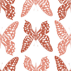 Butterflies seamless pattern 