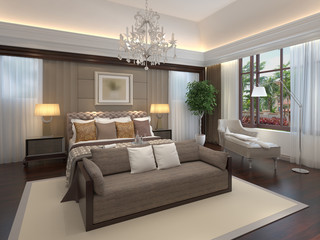 Bedroom Interior 3D Rendering