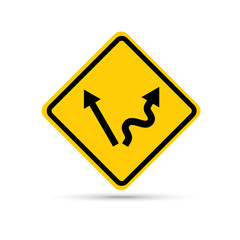 Yellow traffic sign - easy or tough
