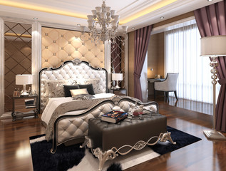 Bedroom Interior 3D Rendering