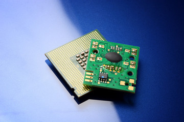 cpu processor on black background