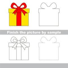Gift. Drawing worksheet.