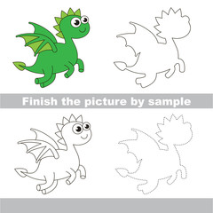 Green Dragon. Drawing worksheet.