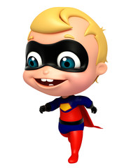 3D Rendered illustration of superbaby with running pose