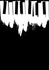 Grunge music background poster