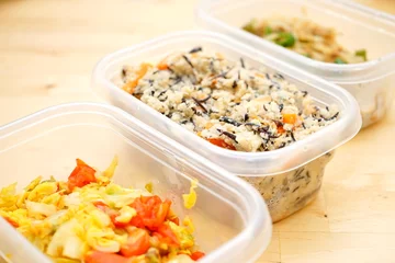 Tuinposter 手作りの保存食 冷凍 お弁当 チルド オーガニック 常備菜 タッパー / Home cooked organic preservative food for lunch box, japanese food © maroke