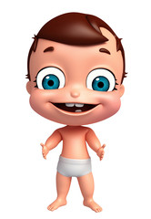 3D Render of baby with funny pose