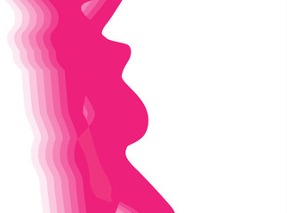 Pregnant woman, silhouette symbol with copy space vector