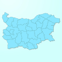 Bulgaria blue map on degraded background vector