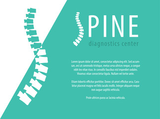 Medical diagnostic spine center, vector logo and presentation