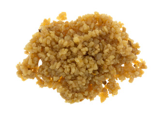 Roasted garlic on a white background
