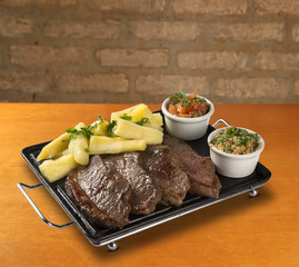 picanha portion and manioc fries