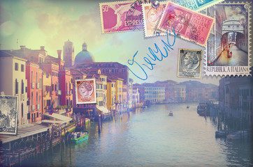 Vacances en Italie, cartes postales anciennes de Venise