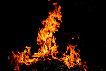 frame fire burn in the dark
