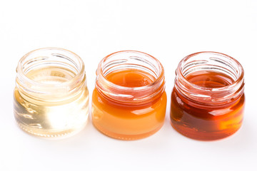 honey jar on white background,healthy food