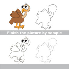 Vulture. Drawing worksheet.