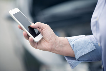 Woman using smart phone
