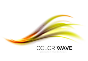 Glossy wave isolated on white background 