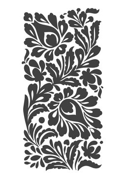 Floral folkloric element isolated, vector illustration