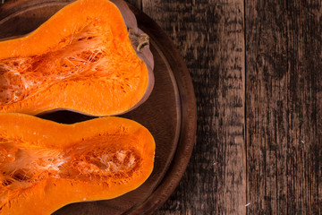 pumpkins on wooden board,healthy food