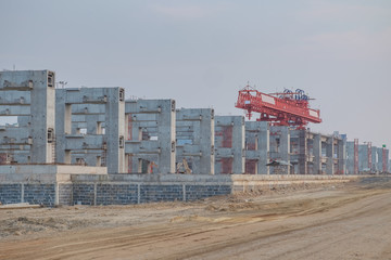 Obraz premium erection bridge box girder