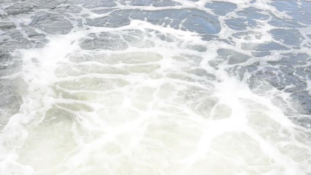 Weir on a river stream. Havel River (Germany)