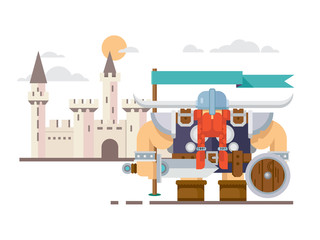 Viking and the castle