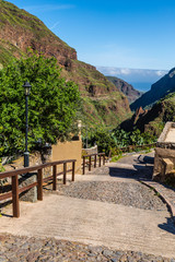 Fototapeta na wymiar Stairs In Barranco de Guayadeque-Gran Canaria,Spain