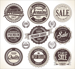 Retro vintage badge and labels collection