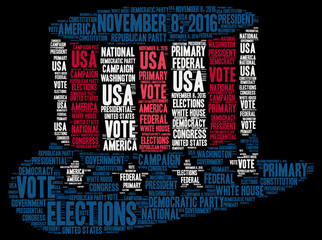 United States of America elections 2016 word cloud