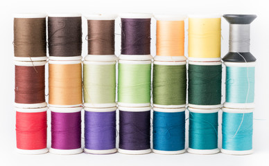 colorful of Sewing thread
