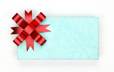 gift box with bow, isolated on white background