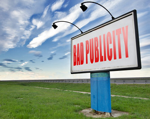 bad publicity ruining good reputation