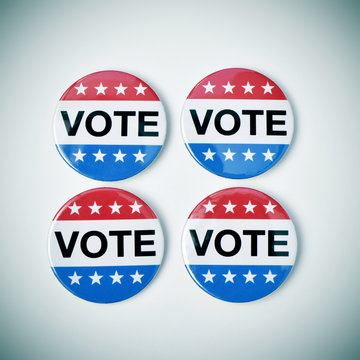 vote badges for the United States election