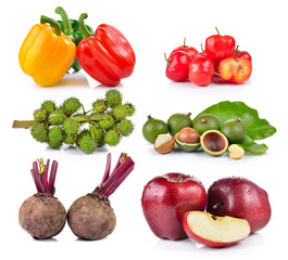 Castor oil, Beetroot, red apple, macadamia, thai cherry,  pepper