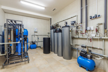 Fototapeta na wymiar Water purification sistems for houses.