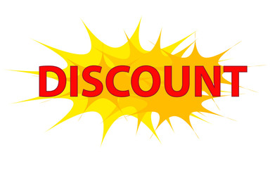 Naklejka premium red sign DISCOUNT