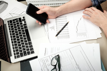 Working in a home office