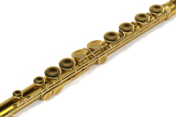 Fototapeta premium 3d renderings of flute (musical instrument)