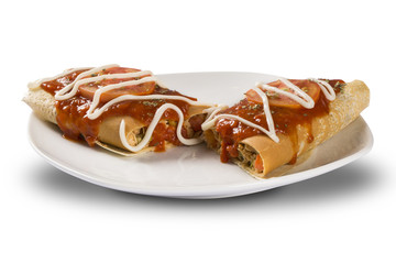 pancakes stuffed chicken breast and cheese. Shallow depth-of-fie