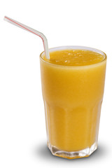 Mango juice isolation white background