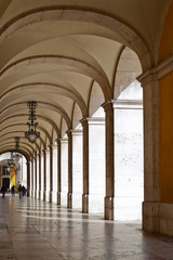 Arcade of the Supreme Court of Justice in Lisbon, Portugal