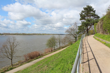 Elbhochufer in Hamburg zwischen Wittenbergener Leuchtturm und Wedel