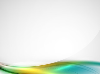 Rainbow color glossy silk elegant wave