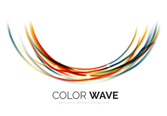 Abstract color wave design element