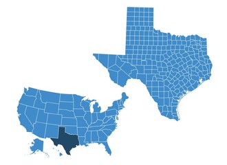 Fototapeta premium Texas map
