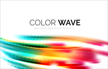 Blurred vector wave design elements