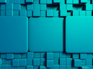 abstract blue cubes design background